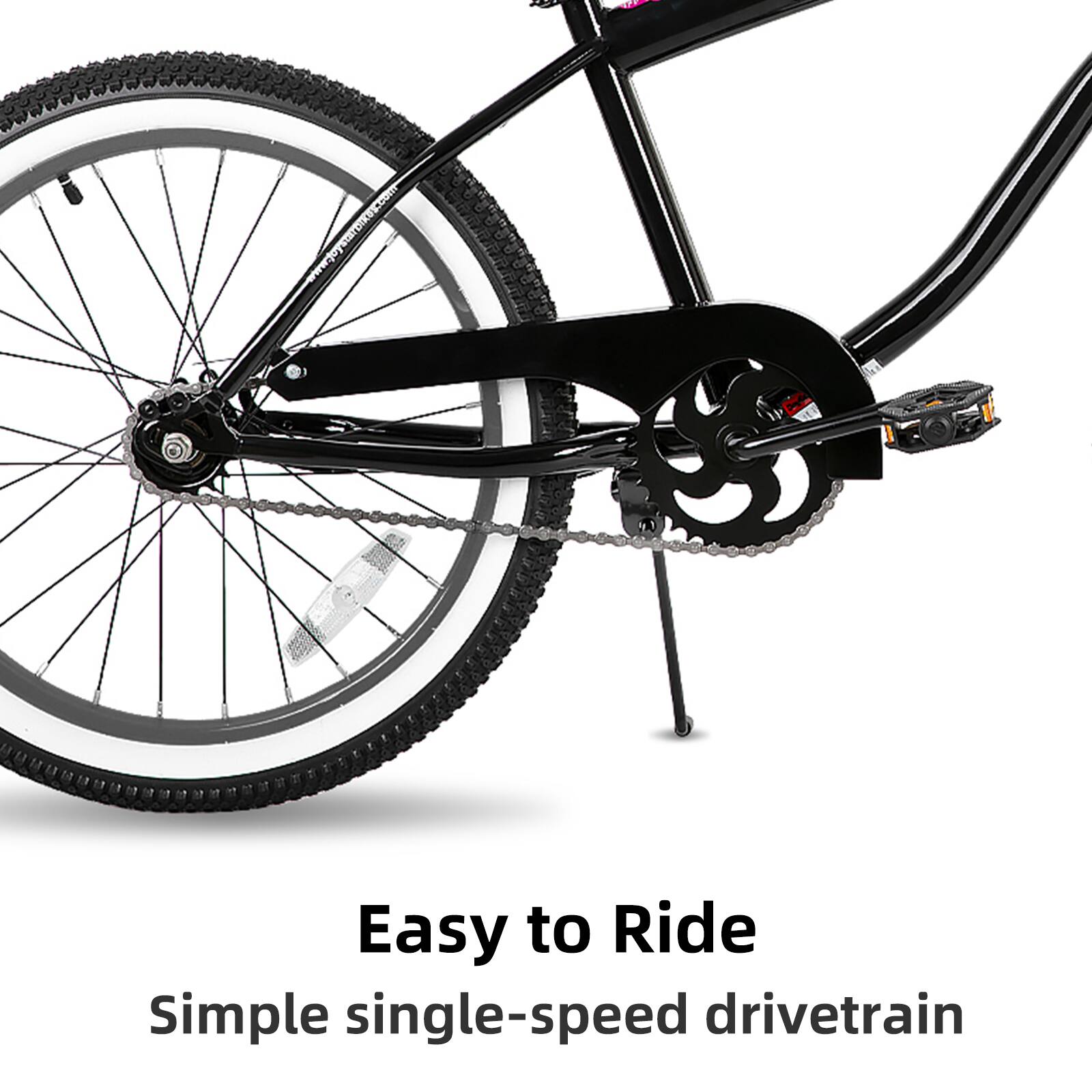 Easy to Ride  
Simple single-speed drivetrain