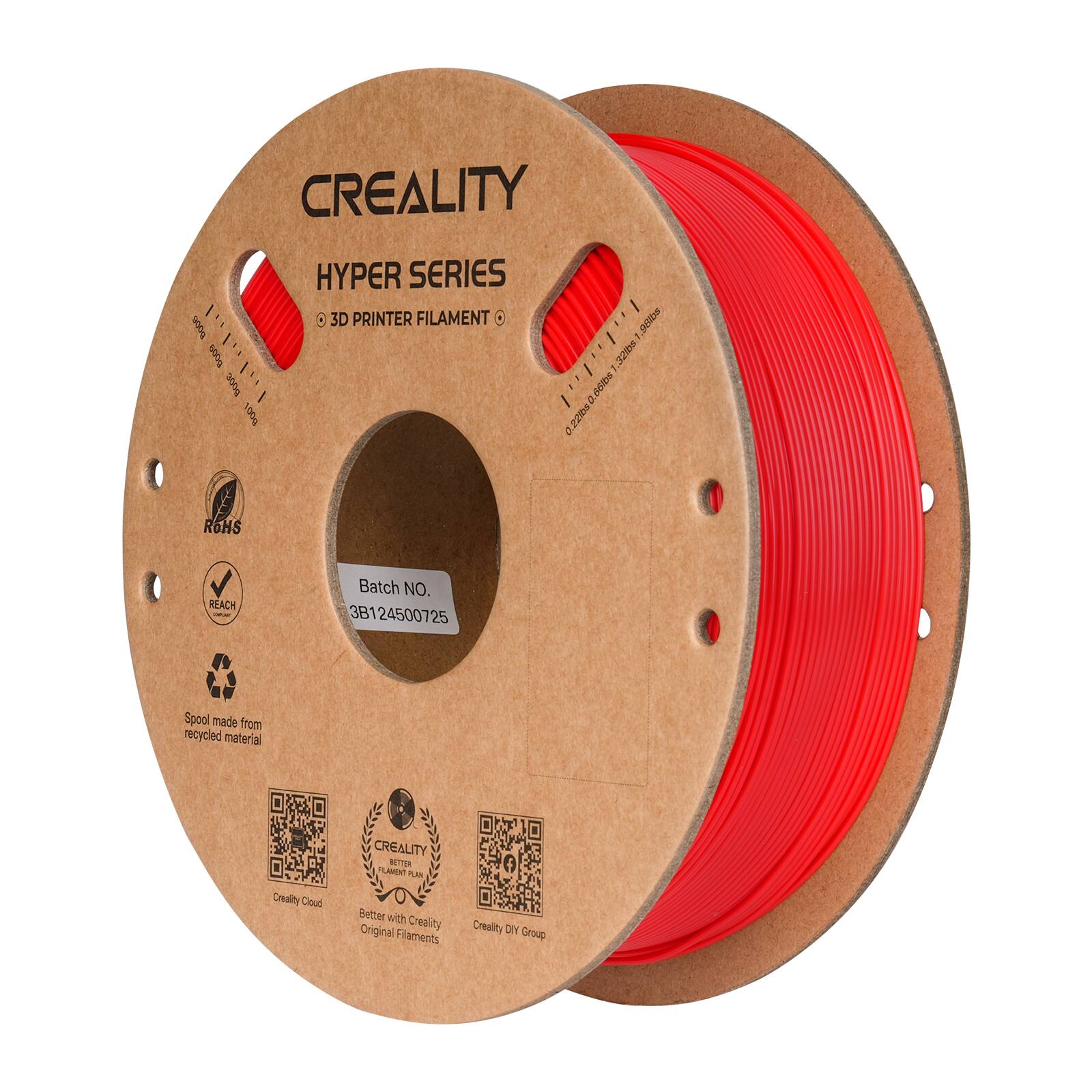 Creality 1.75 mm Hyper PLA Filament 2.2 lbs for high speed printers (2 ...