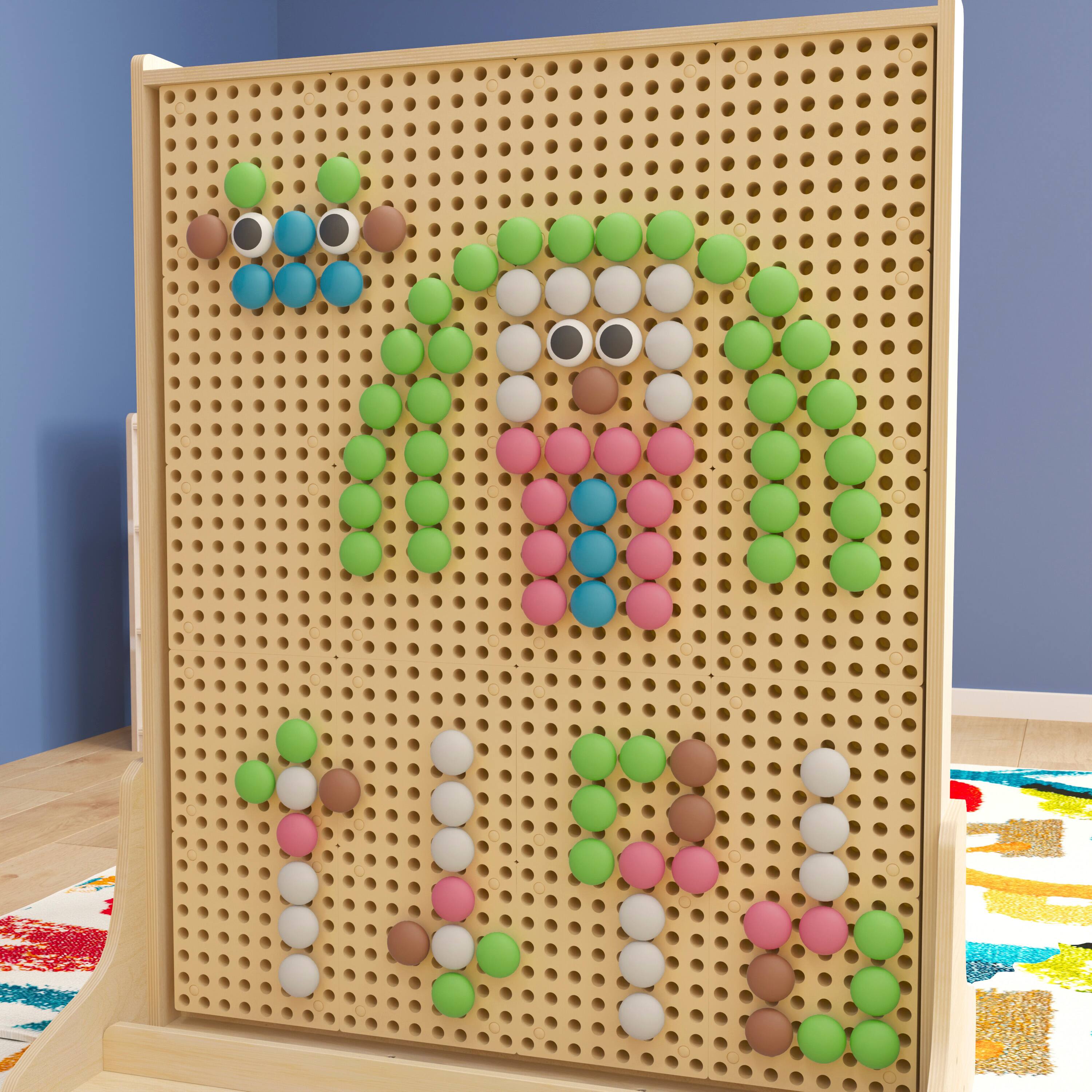 Flash Furniture Bright Beginnings 64 Piece Jumbo Peg Accessory Pack for ...