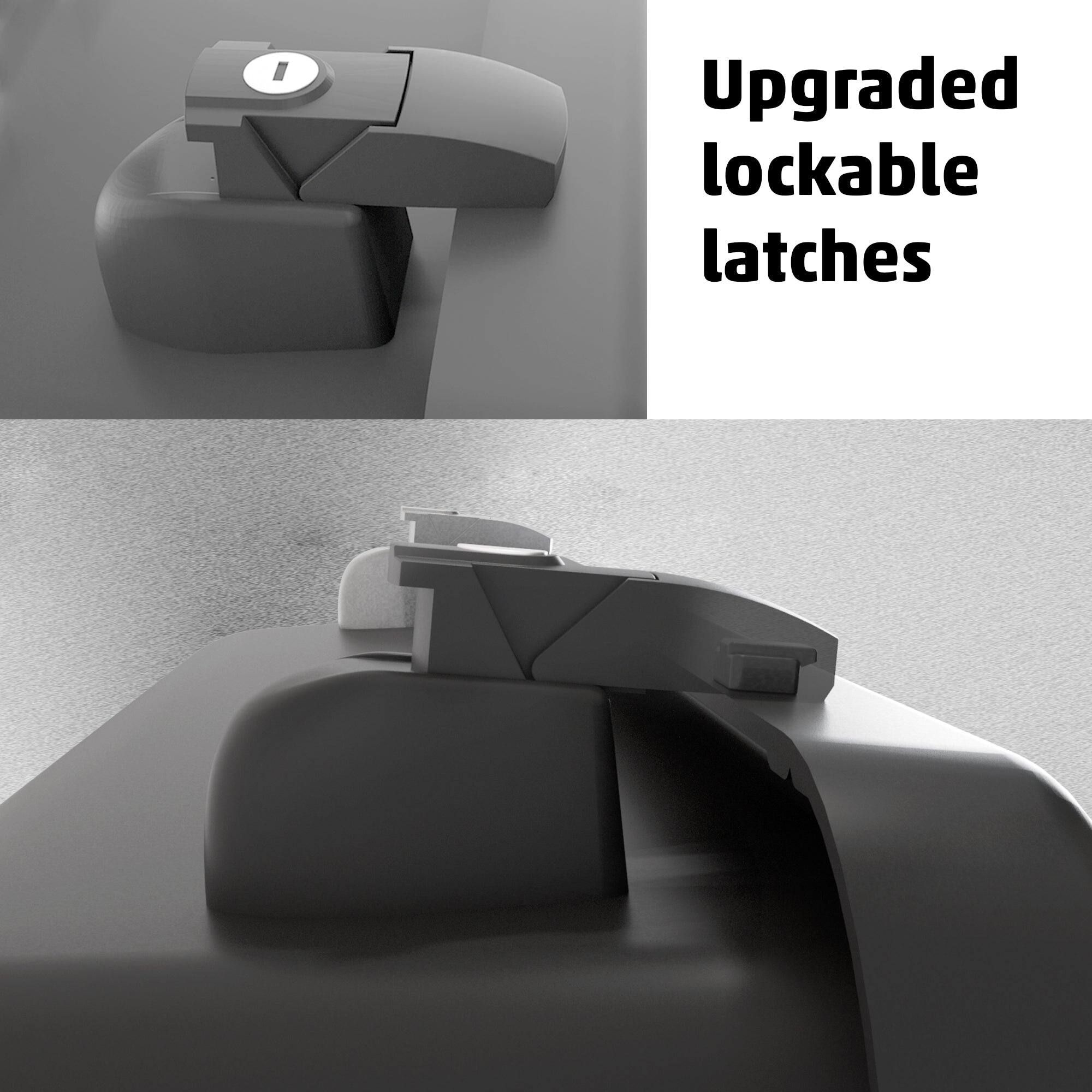 Upgraded lockable latches