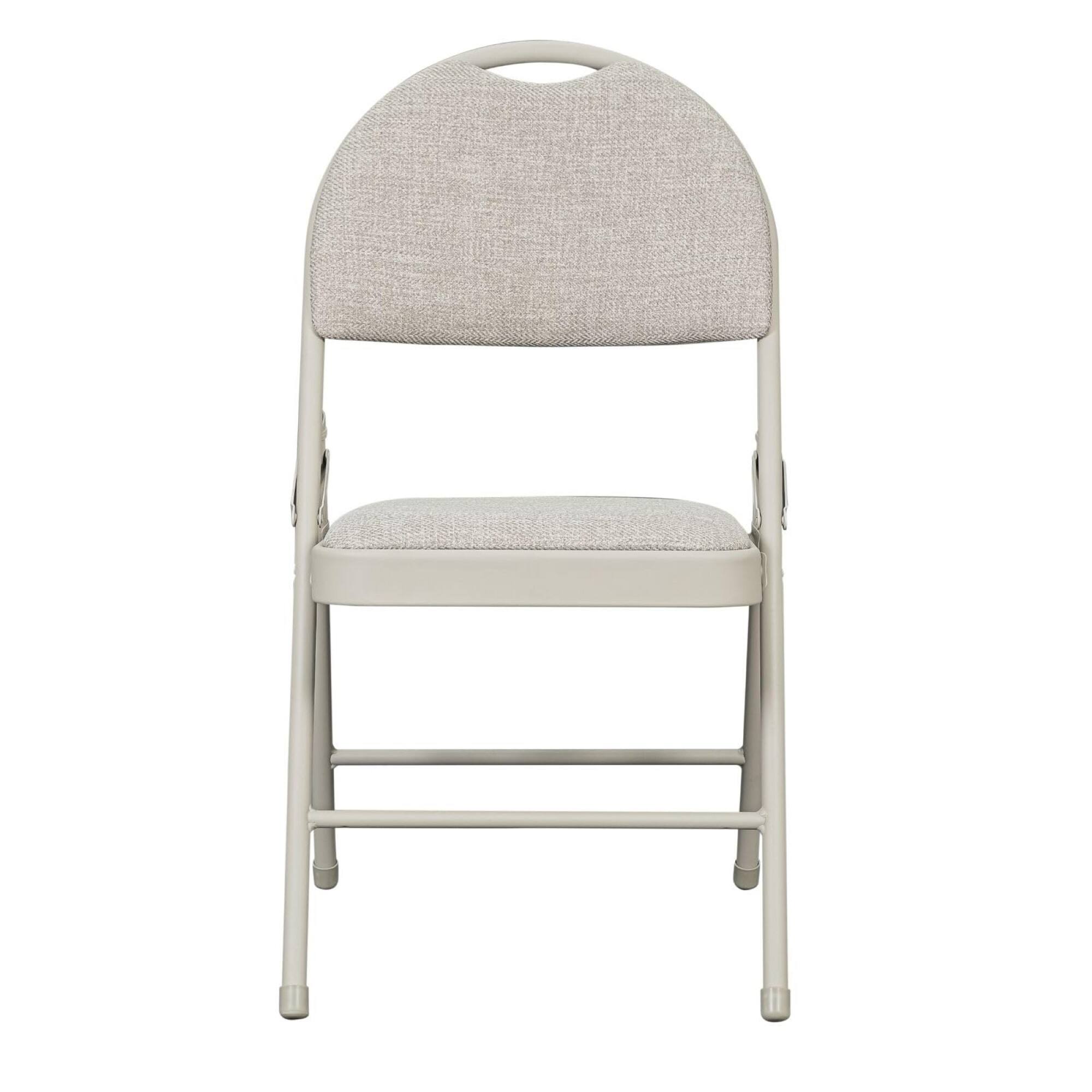 Alt View 7. Sudden Comfort - Sudden Comfort Set of 4 Double Padded Steel Frame High Back Folding Chairs, Buff - Buff.