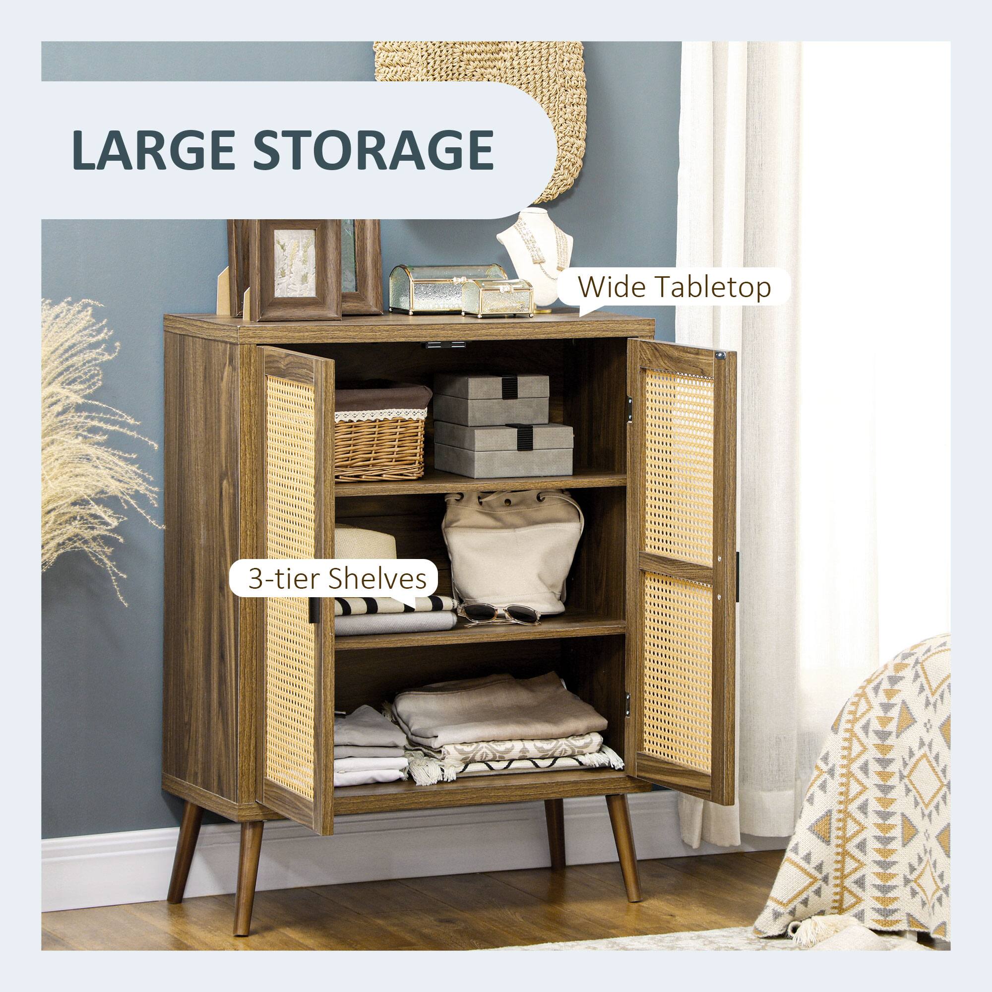 LARGE STORAGE  
Wide Tabletop  
3-tier Shelves