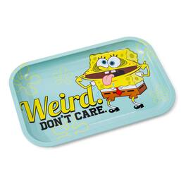 Silver Buffalo - Nickelodeon SpongeBob SquarePants "Weird. Don't Care." Tin Tray | 11 x 7 Inches - Green