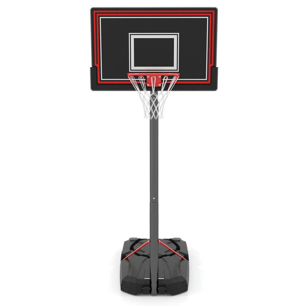 Resenkos - Portable Height-Adjustable Basketball Hoop (7.5-10 FT) - Black