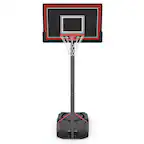 Front. Resenkos - Portable Height-Adjustable Basketball Hoop (7.5-10 FT) - Black - Black.