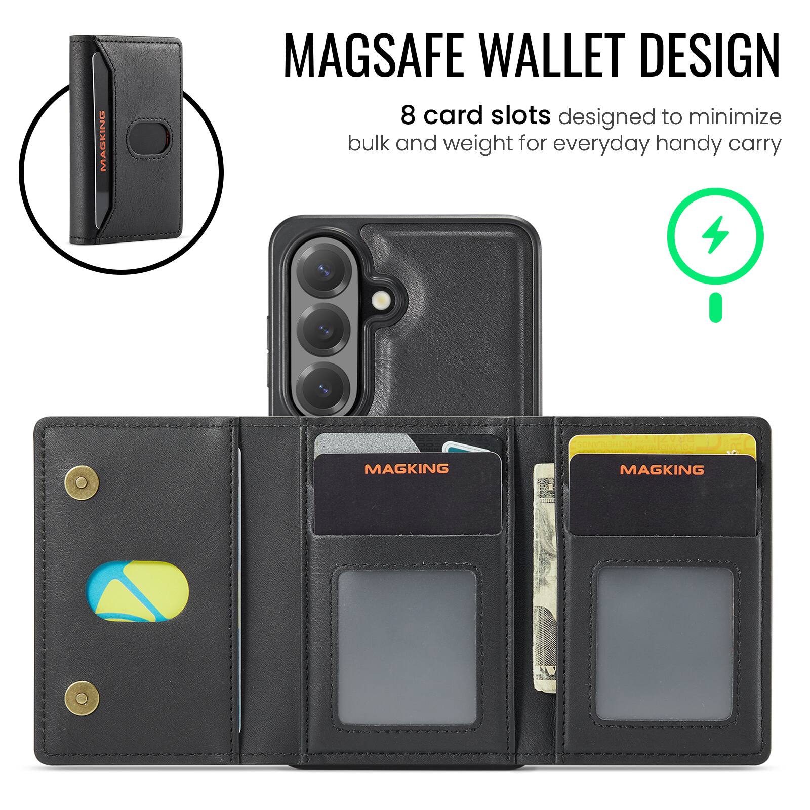 MAGSAFE WALLET DESIGN  
8 card slots designed to minimize bulk and weight for everyday handy carry  

BRAZIL NETHERLANDS  

MAGKING