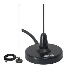 Tram - 150 MHz to 155 MHz VHF Pre-Tuned Magnet Antenna 19.25" Tall, 12-ft RG58 Cable, PL-259 Connector - Black