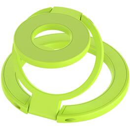 Dteck - Three-Foldable Double-Sided Phone Kickstand,Car Mount Compatible,Mag Safe Magnetic Phone Ring Stand,Metal Phone Holder - Green