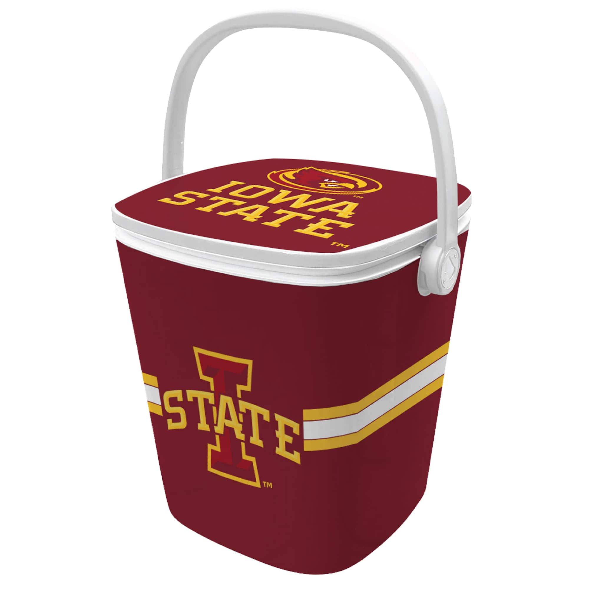 Indigo Falls - Iowa State Cyclones 16-Quart Mini Cool Bar Cooler - White