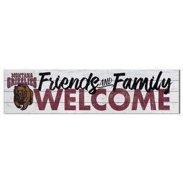 Jardine - Montana Grizzlies 10'' x 40'' Friends & Family Welcome Sign - White