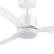 Alt View 4. Breezary - 42" Modern Indoor Ceiling Fan, 3 ABS Blades, 6-Speed DC Motor, Remote Control, Timer, 5'' Downrod, Light/No Light Option - Matte White (With Light).