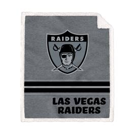 Pegasus - Las Vegas Raiders 50'' x 60'' Vintage Triple Stripe French Terry Sherpa Blanket - Multicolor