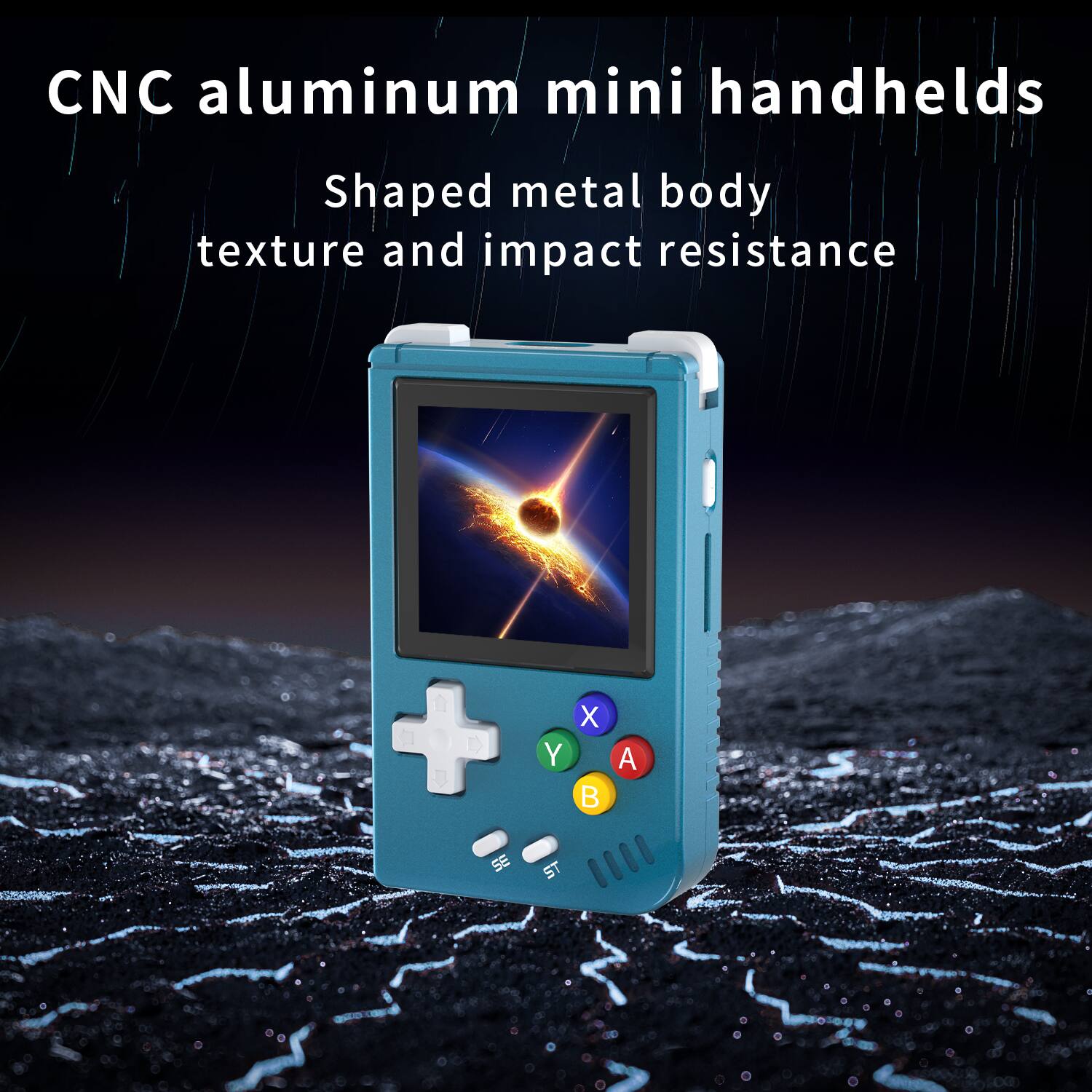CNC aluminum mini handhelds  
Shaped metal body texture and impact resistance