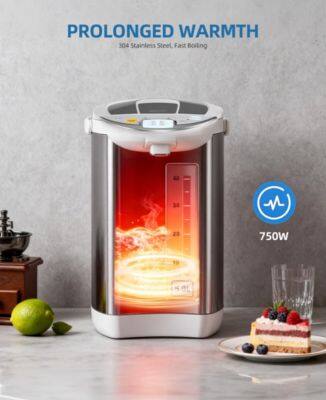 PROLONGED WARMTH  
104 Stainless Steel Fast Boiling  
750W