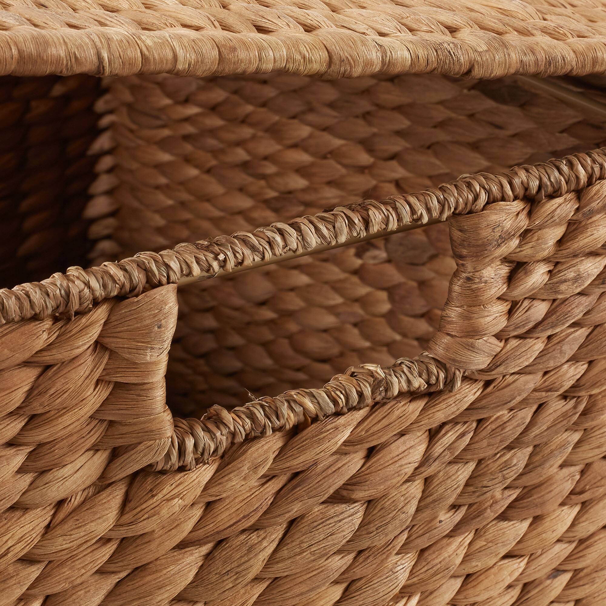 Alt View 4. Casafield - Rolling Filing Cabinet - Water Hyacinth File Organizer - Cinnamon.