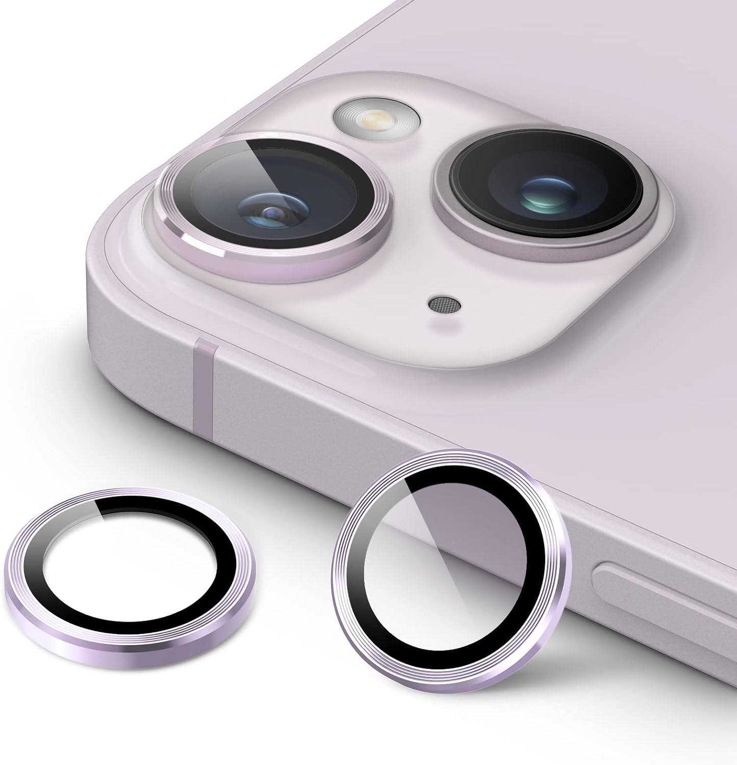 Back. Entronix - Entronix Premium Camera Lens Protector for iPhone 15 and 15 Plus - Durable Metal Design - Black.