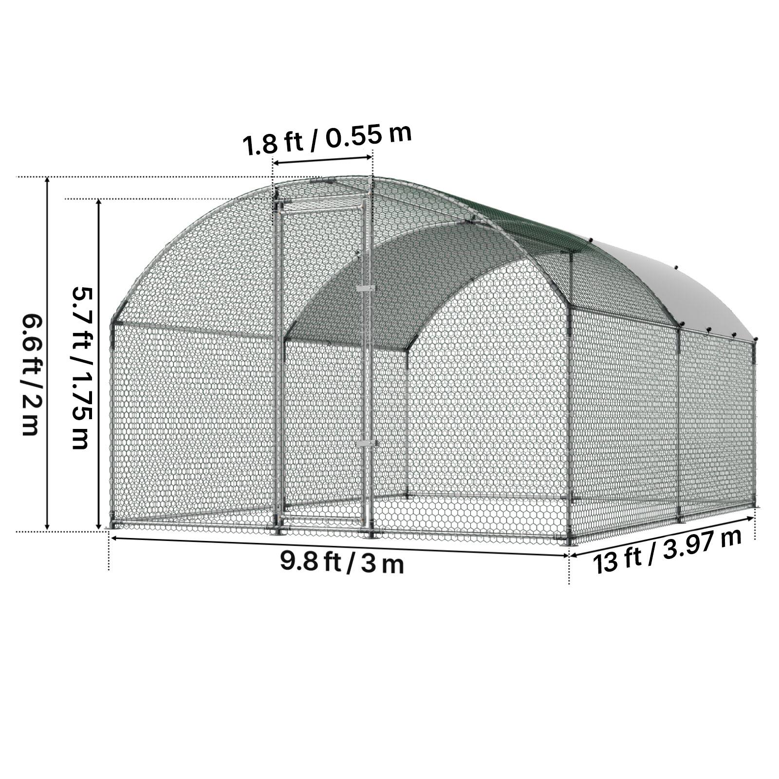 1.8 ft / 0.55 m  
6.6 ft / 2 m  
5.7 ft / 1.75 m  
9.8 ft / 3 m  
13 ft / 3.97 m