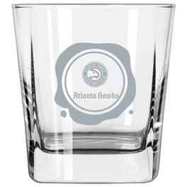 Logo Brands - Atlanta Hawks 14oz. Frost Stamp Old Fashioned Glass - Multicolor