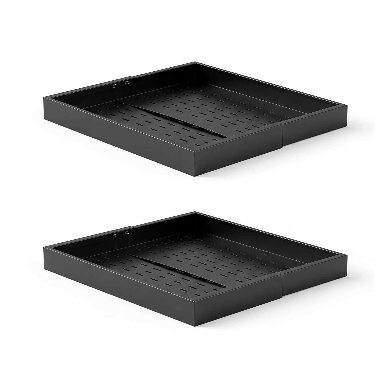 VEVOR - Pull Out Cabinet Organizer, 4 Pack Expandable Width (12.2"-18.9"), 20.47" Deep Pull Out Drawers for Cabinets - Black