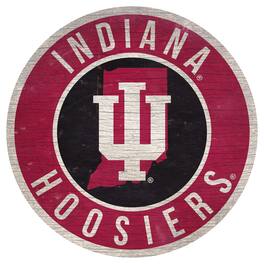 Fan Creations - Indiana Hoosiers 12'' x 12'' State Circle Sign - Multicolor