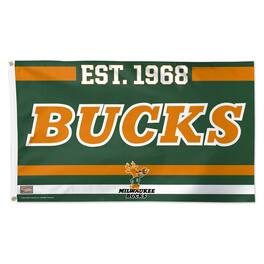 WinCraft - Milwaukee Bucks 3' x 5' Single-Sided Franchise Establishment Deluxe Flag - Multicolor