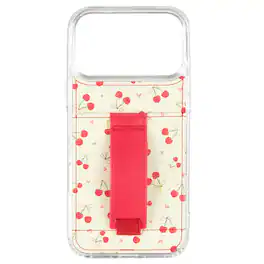 Walli Cases - iPhone 17 Pro Phone Case with Wallet and Finger Strap - Cherry On Top