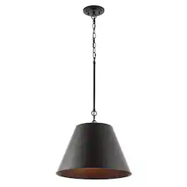 Jonathan Y - Harper 17.88" 1-Light Industrial Farmhouse Iron LED Pendant, Oil Rubbed Bronze - Oil-Rubbed Bronze