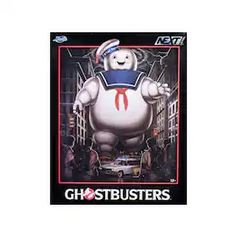 Jada - Ghostbusters 6" Stay Puft Marshmallow Man Figure with Nano Ecto-1 Diorama Set – Ghostbusters (1984 Movie) - White