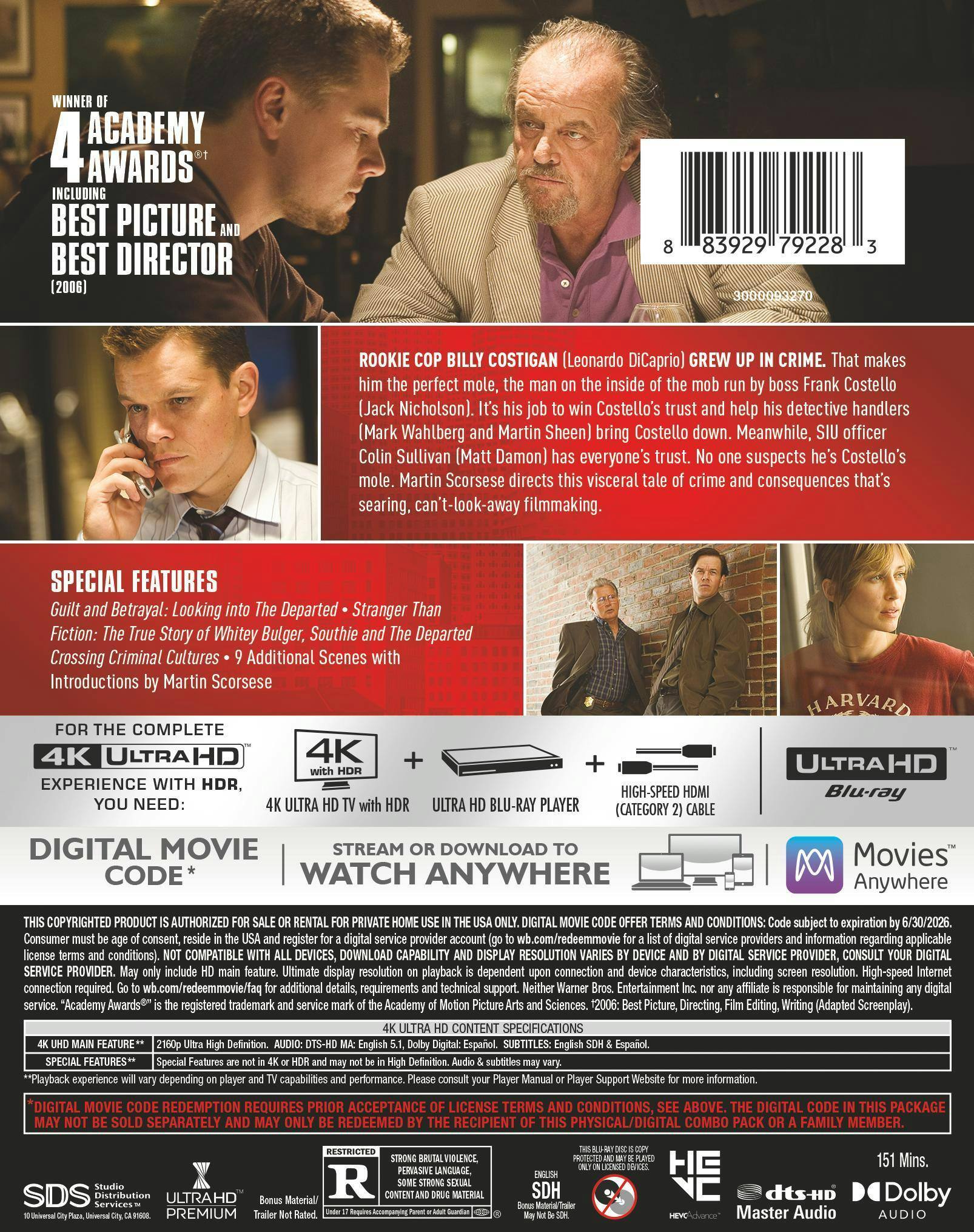 Back. The Departed (4K Ultra HD) [UHD].