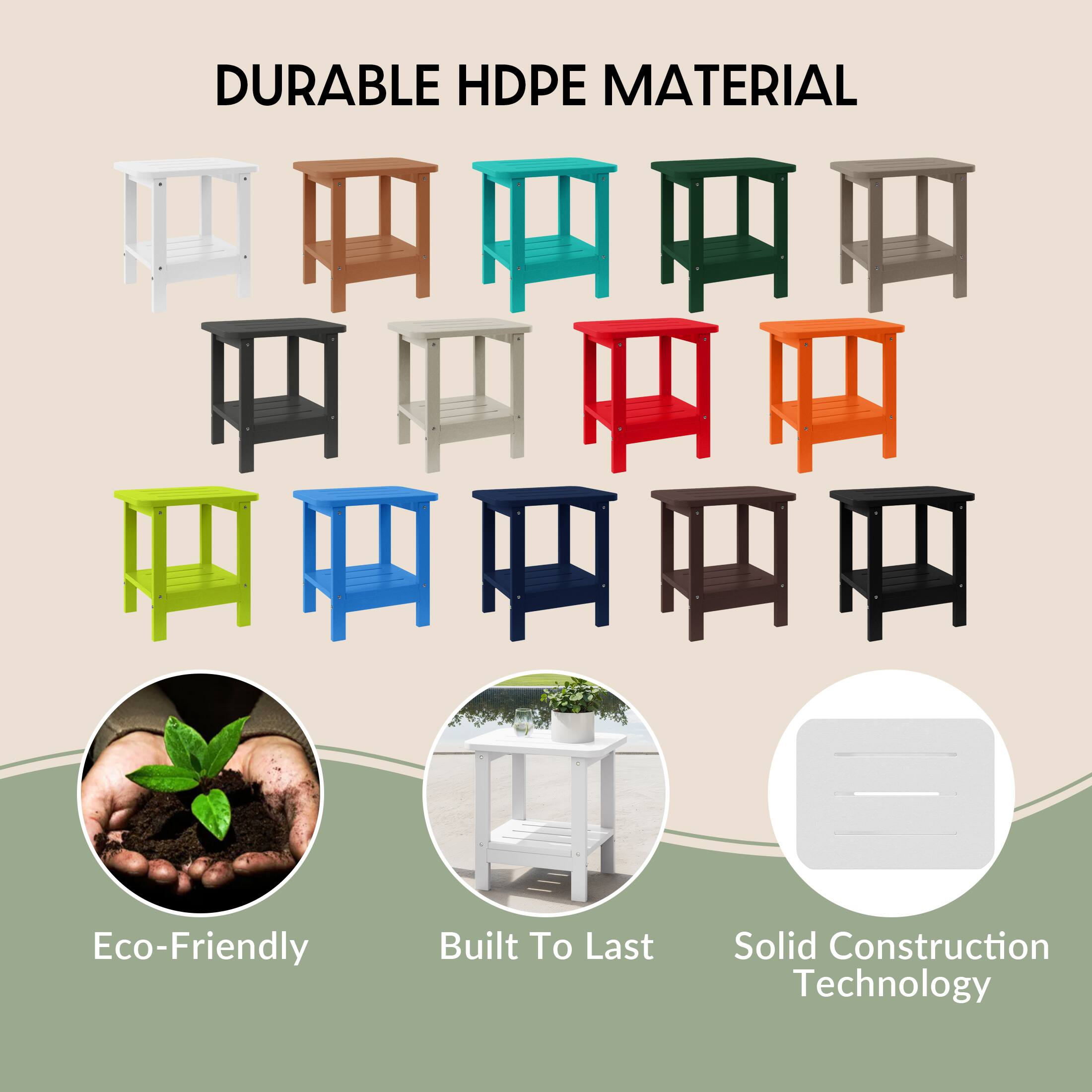 DURABLE HDPE MATERIAL

Eco-Friendly
Built To Last
Solid Construction Technology