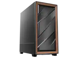 Antec - Flux SE Silent Case, Sound-Dampened, Walnut Front, 5 PWM Fans, USB-C, 420mm Radiator, E-ATX Mid Tower - Walnut