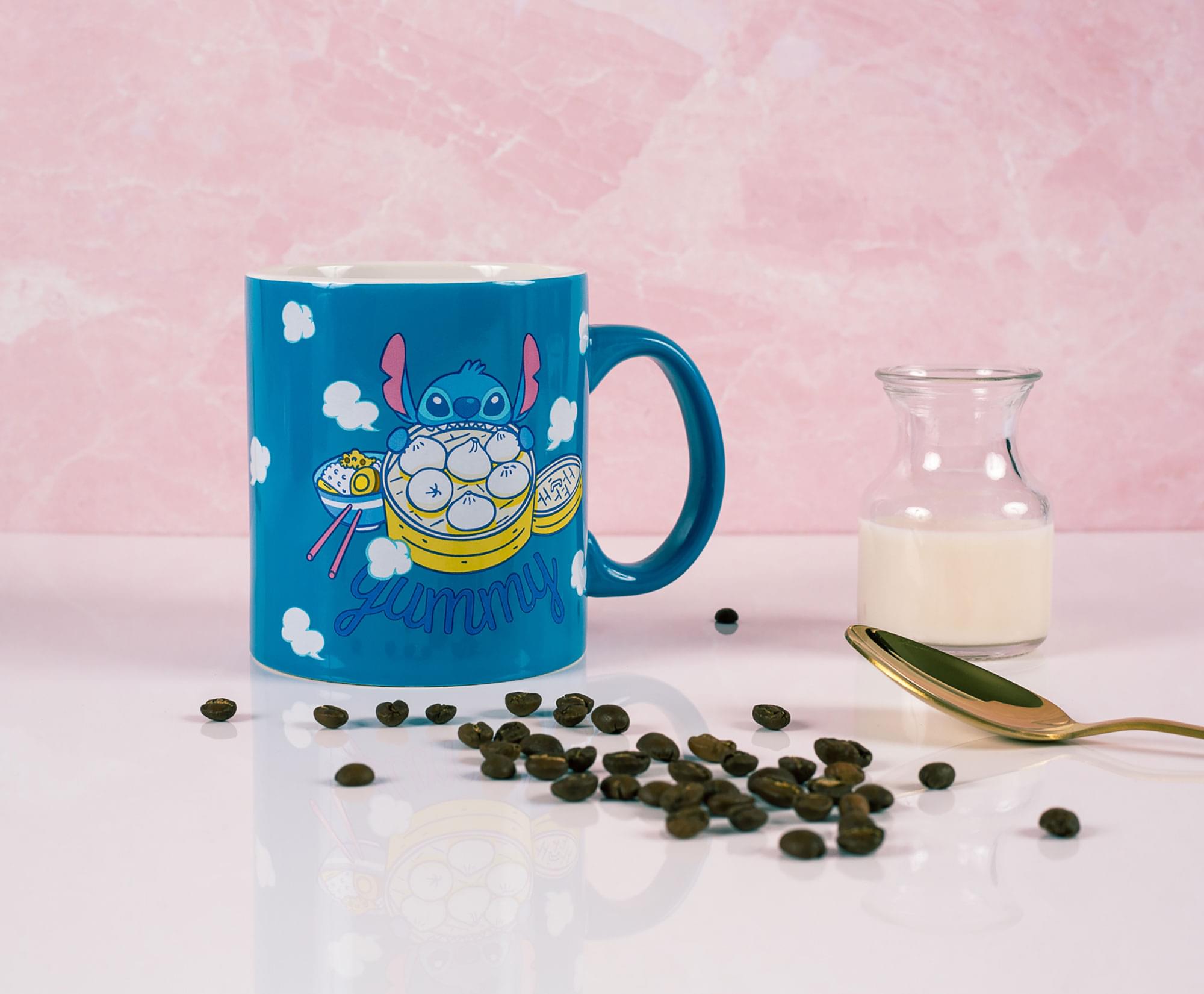 Alt View 1. Silver Buffalo - Disney Lilo & Stitch "Yummy" Ceramic Mug | Holds 20 Ounces - Blue.