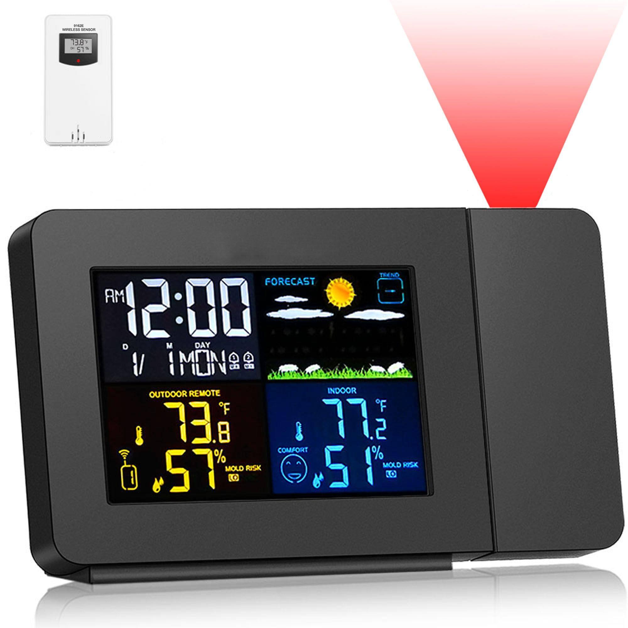 Reds Spade - SMARTRO SC91 Projection Alarm Clock Bedrooms Weather Station Wireless Indoor Outdoor Thermometer TEMPERATURE - Default