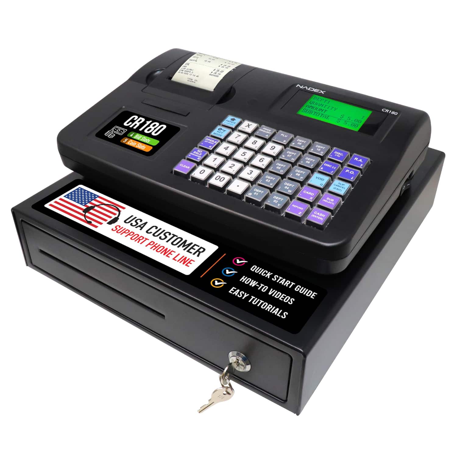 Electronic Cash Register レジスター Amazon.com: Electronic Cash Register 48-Keys Digital POS Cash