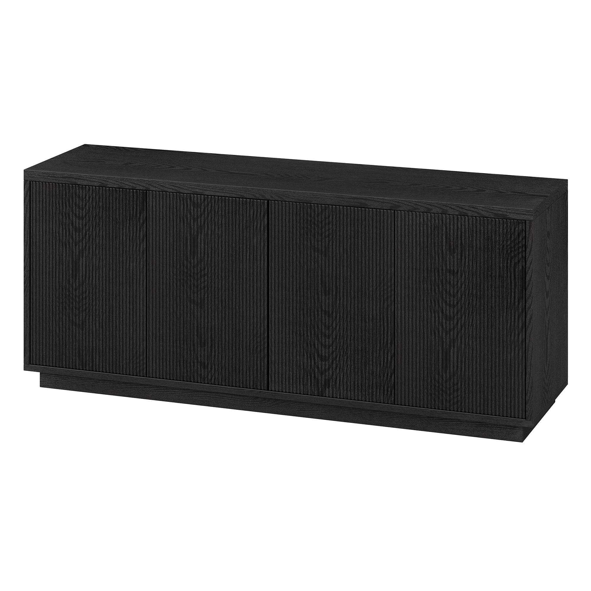 Alt View 14. Hudson&Canal - Hanson TV Stand Fits Most TVs up to 65 inches - Black Grain.