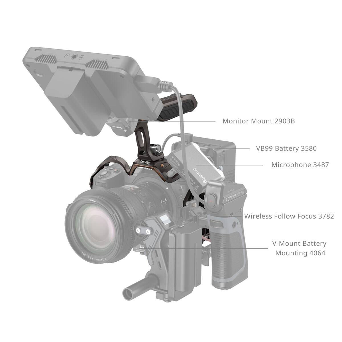 Monitor Mount 2903B  
VB99 Battery 3580  
Microphone 3487  
Wireless Follow Focus 3782  
V-Mount Battery Mounting 4064
