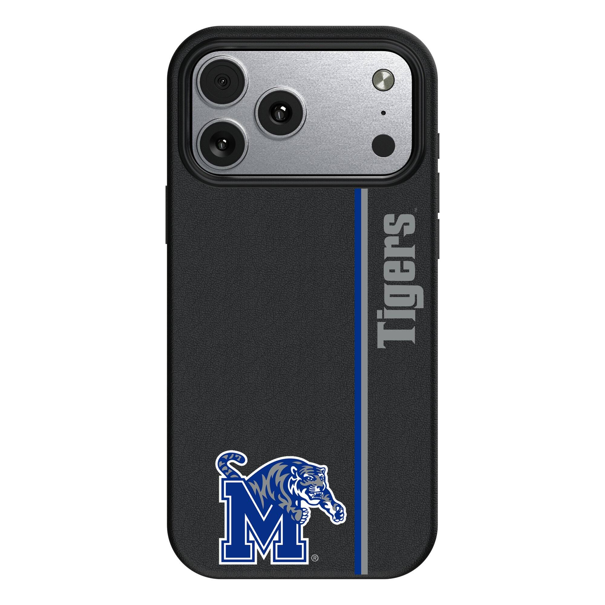 Front. Keyscaper - Memphis Tigers iPhone Magnetic Bump Case - 17 Pro Max - Black.