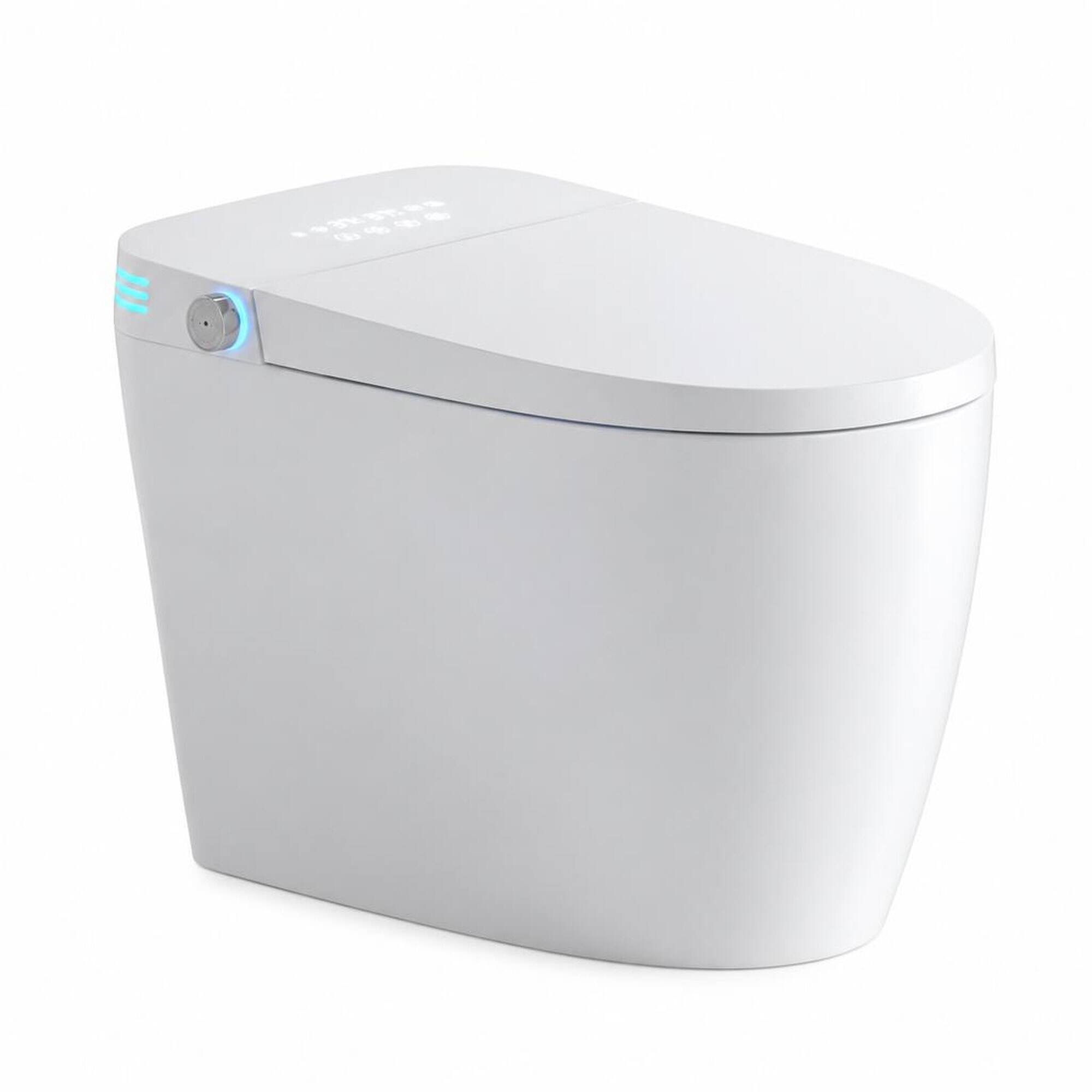 RYHNUYNE One Piece Smart Toilet With Bidet, Tankless Auto Flush Auto ...