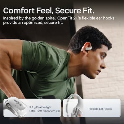 Shokz OpenFit 2+ Open Ear True Wireless Bluetooth Earbuds Gray Shokz OpenFit 2+ Open Ear True Wireless Bluetooth Earbuds Gray