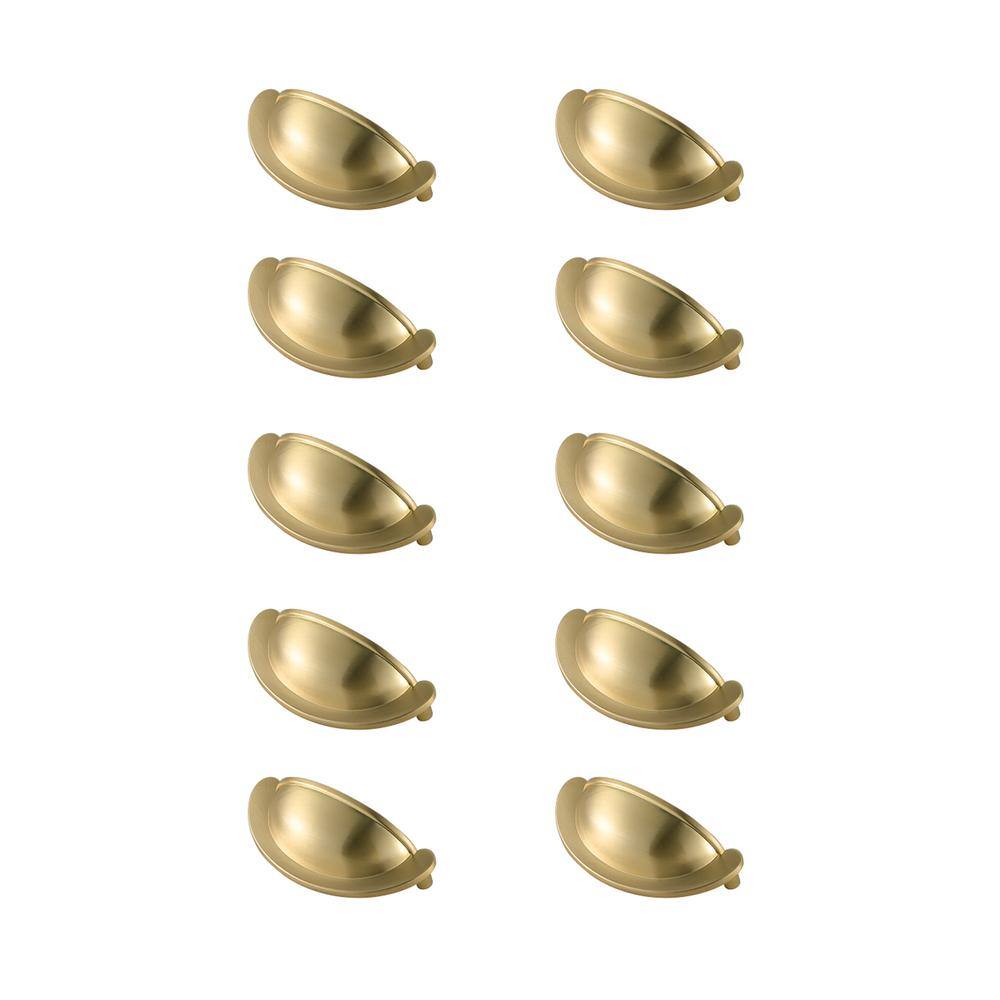 Alt View 2. Elegant Decor - Claude 2-3/4" Center to Center Brushed Gold Cup Bar Pull Multipack (set of 10) - Brushed Gold.
