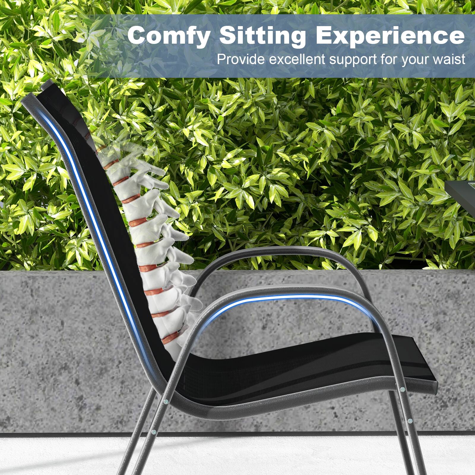 Comfy Sitting Experience  
Provide excellent support for your waist