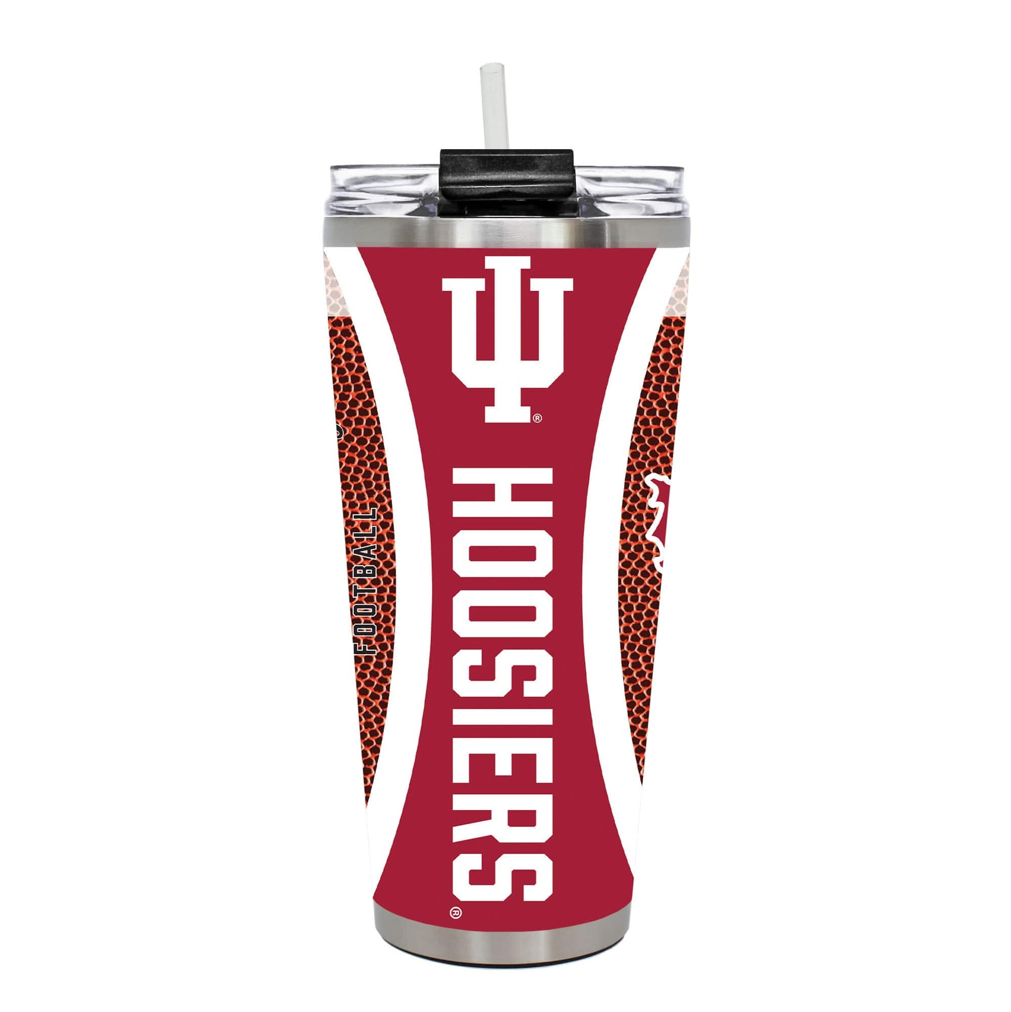 Great American Products - Indiana Hoosiers 32oz. Big Slim Game Ball Travel Tumbler - Brown