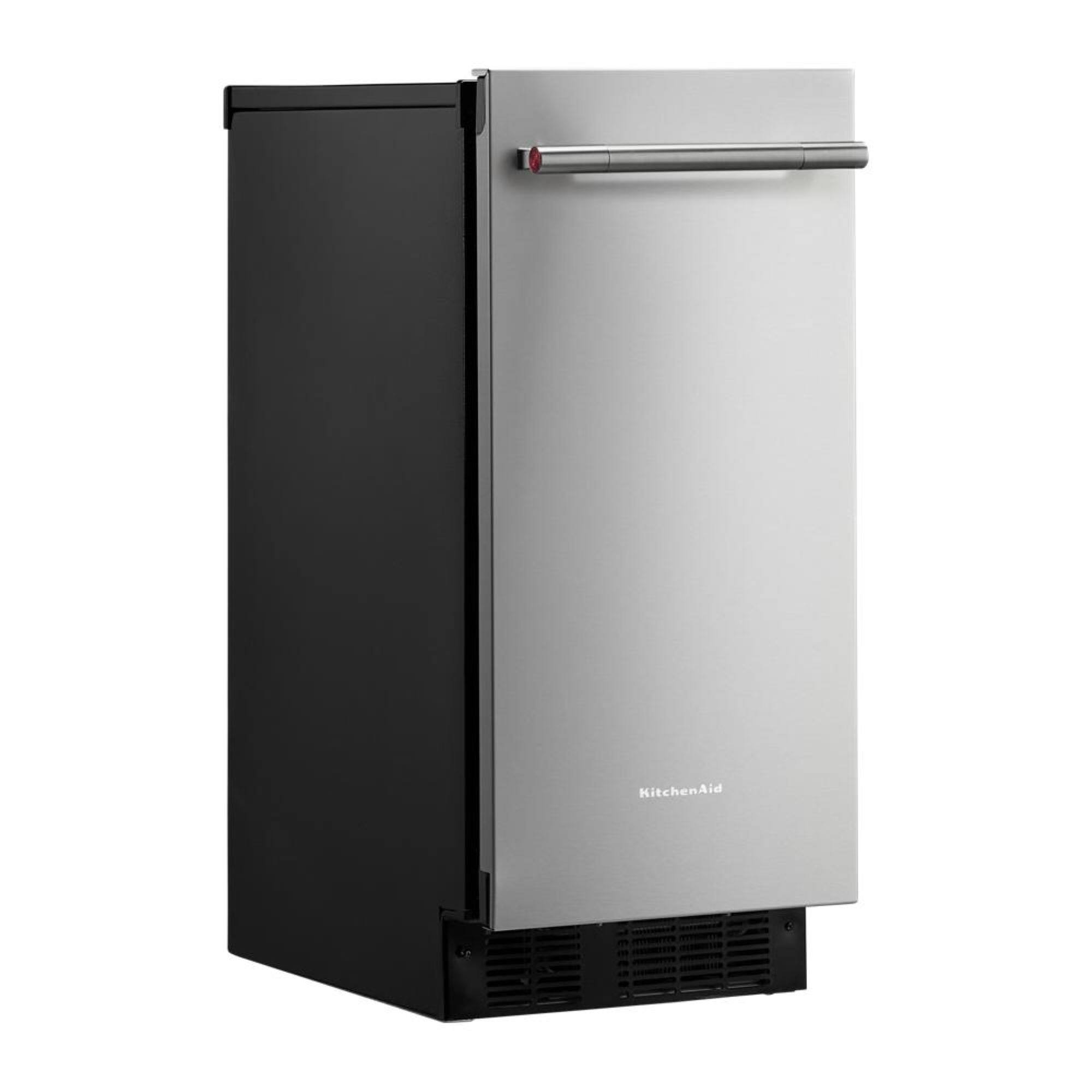 Angle. KitchenAid - 15" 25-Lb. Ice Maker - PrintShield Stainless Finish.