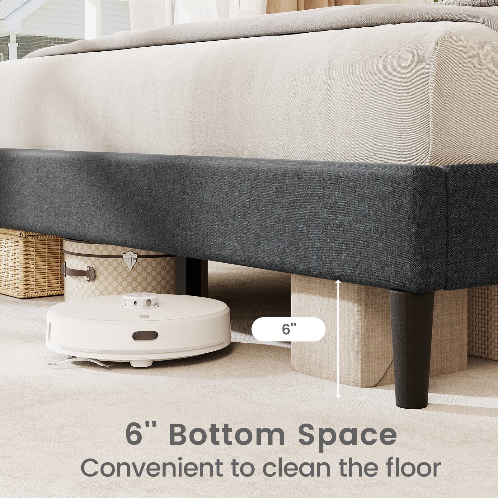 6" Bottom Space, Convenient to clean the floor