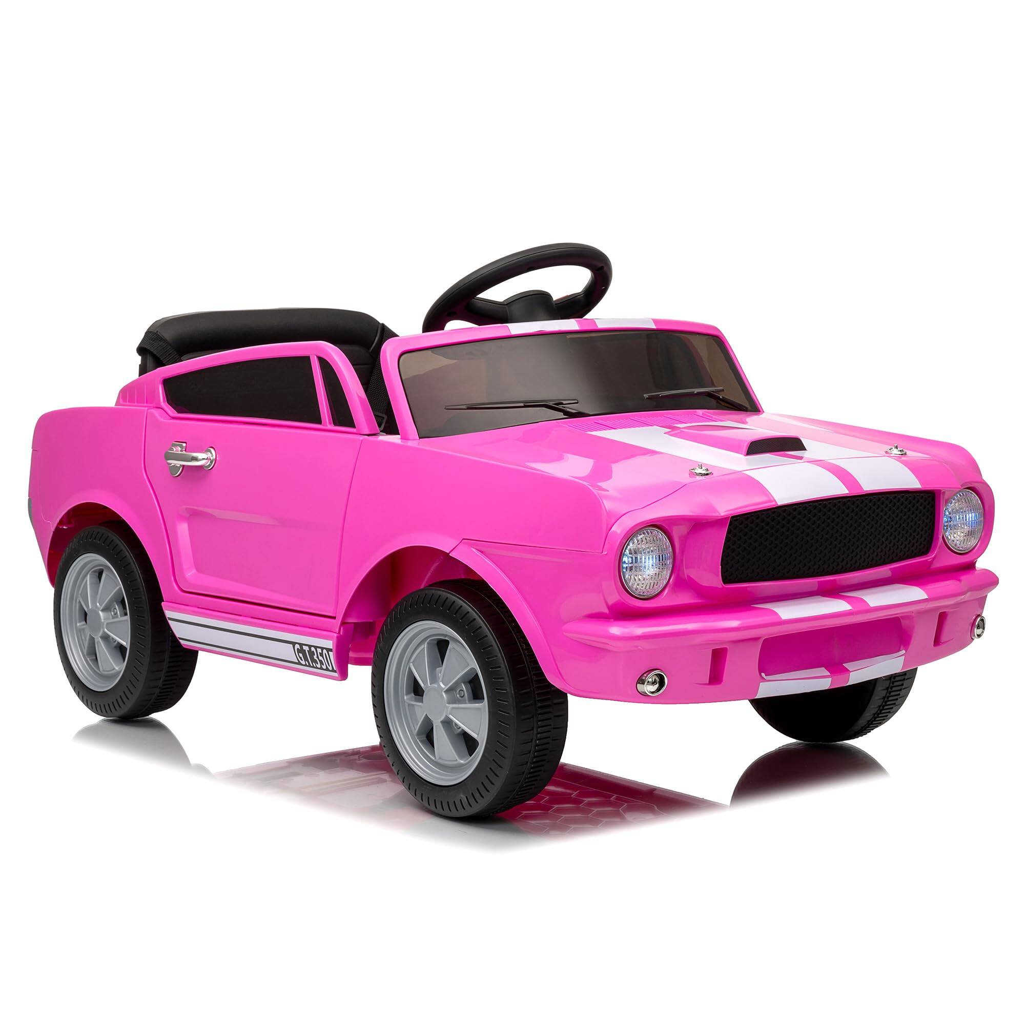 Front. Maxxis Merch - 12V Ride on Car Licensed Shelby GT350,Battery Powered Ride On Toy for Toddlers with Remote Control,Electric Car for Kids.