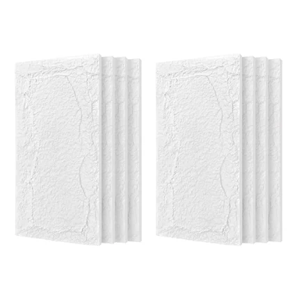 Front. Boyel Living - 8-Pack 23.62-in x 47.24-in Natural 3D Faux Stone Polyurethane Wall Panel - Natural.
