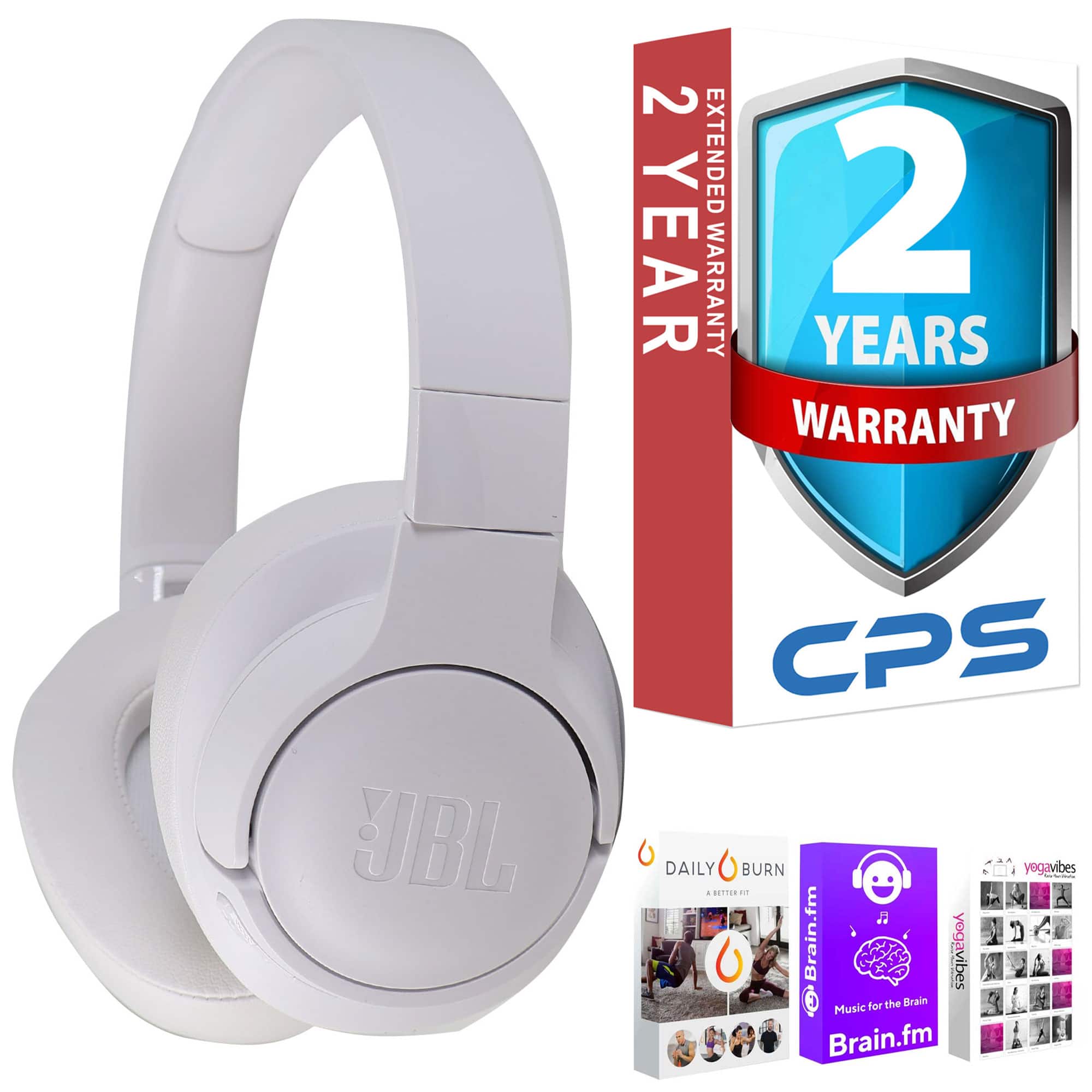 JBL - Tune 720BT Over-Ear Wireless Headphones with Software + 2 Yr Warranty - White