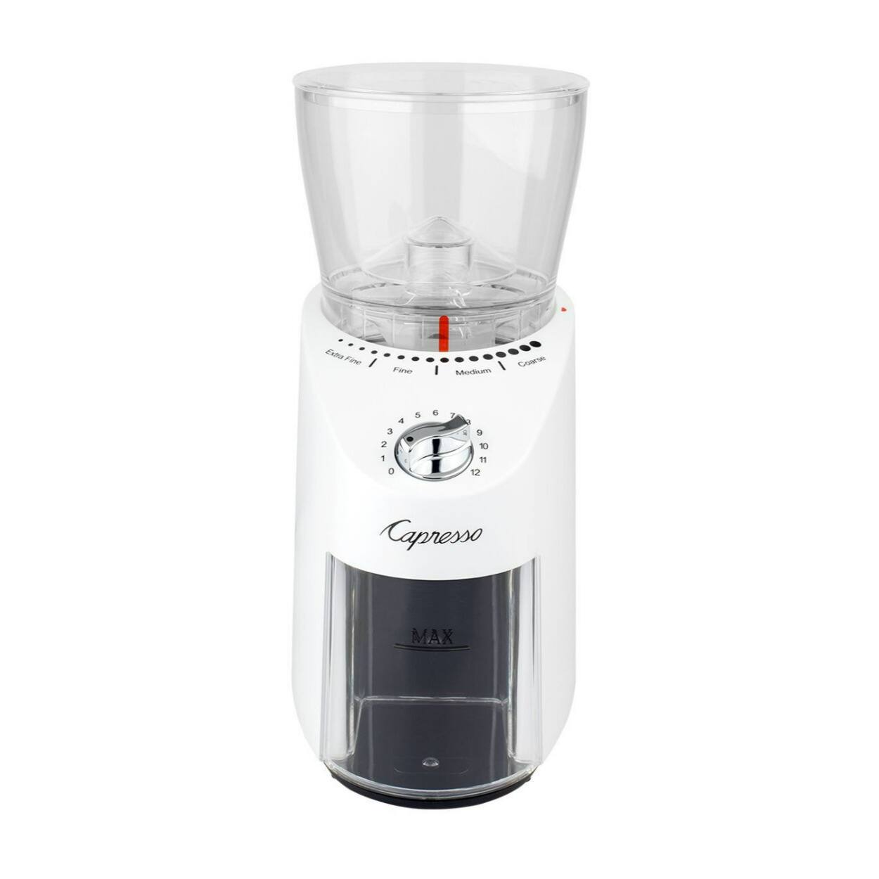 Extra Fine | Fine | Medium | Coarse  
1 2 3 4 5 6 7 8 9 10 11 12  
Capresso MAX