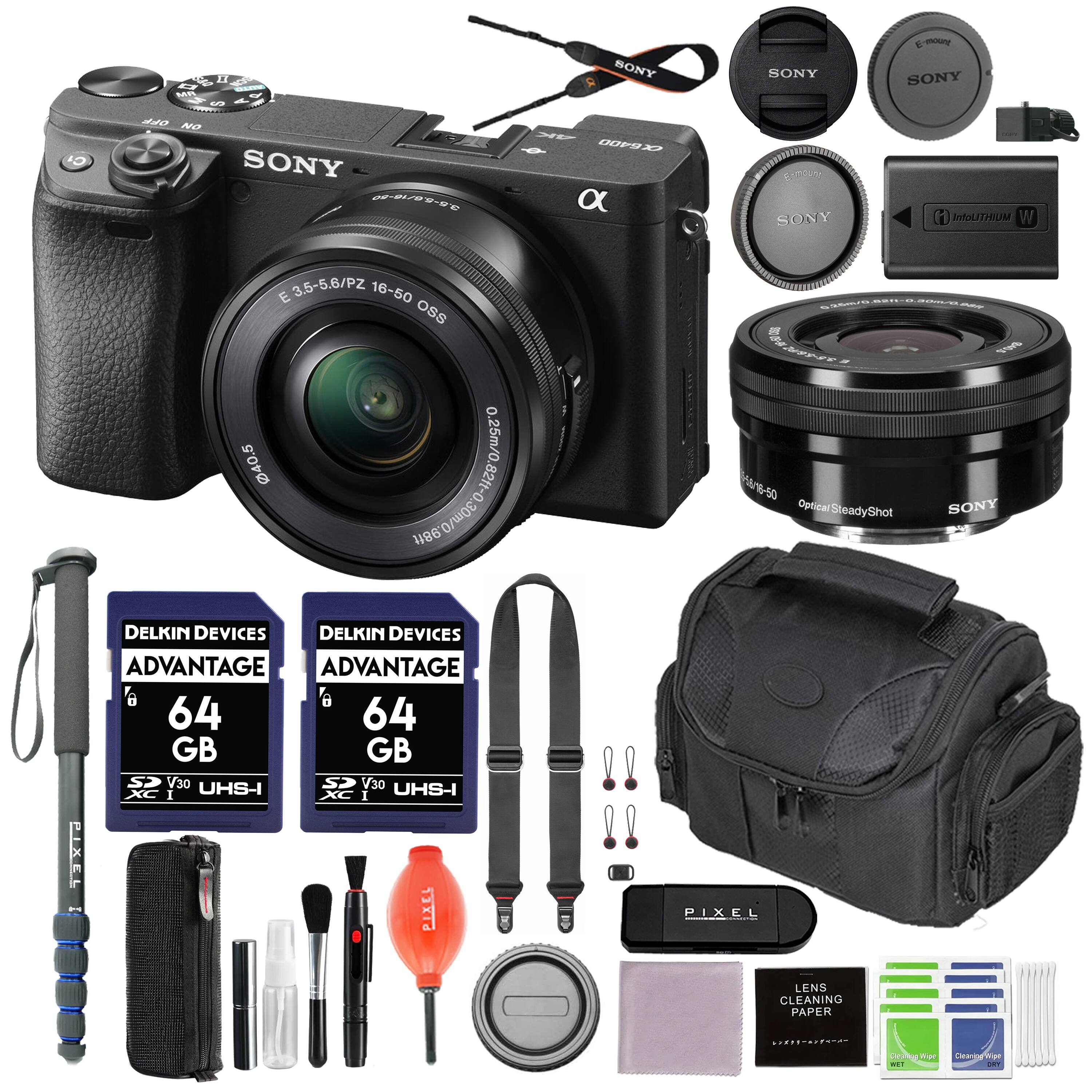 Bundle Sony a6400 Mirrorless Digital Camera with 16 50mm Lens with 2X ...