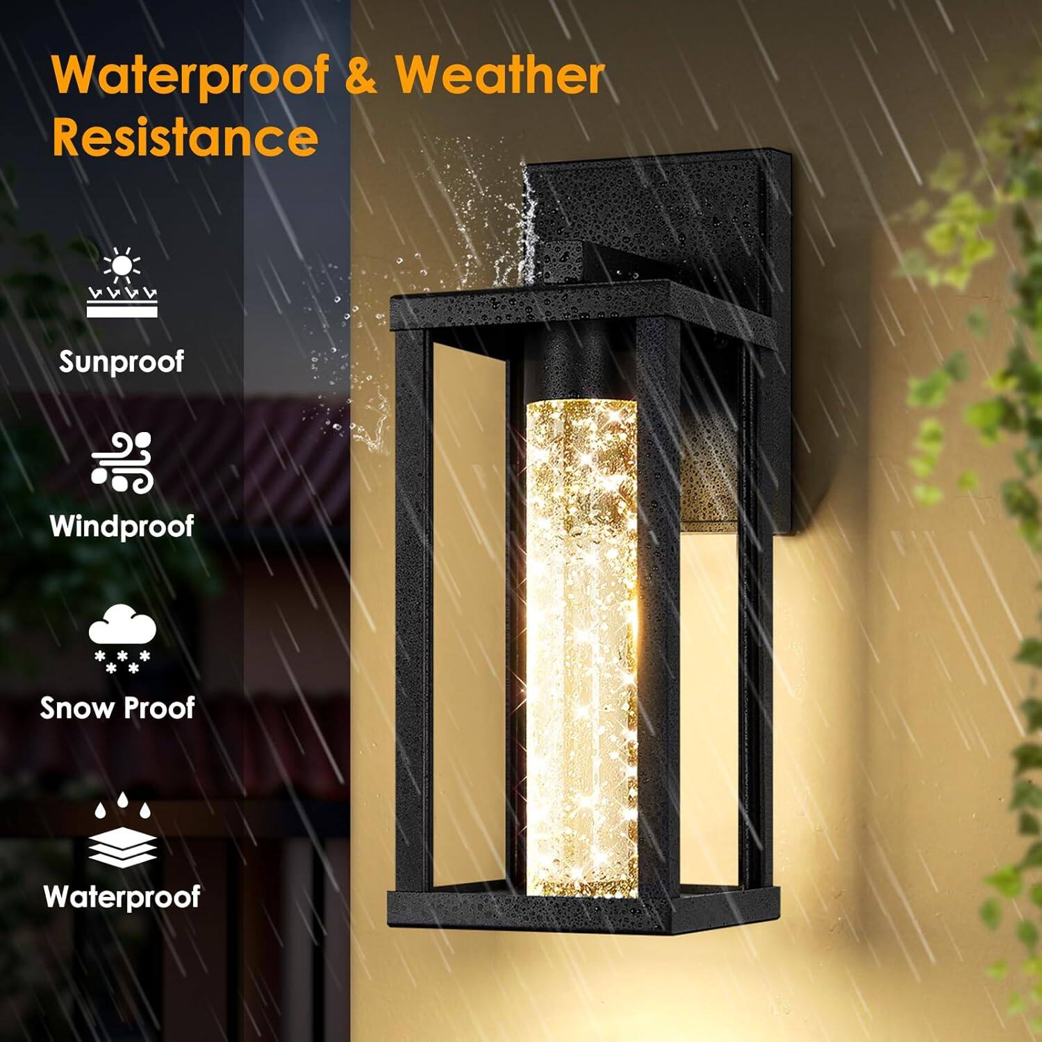 Waterproof & Weather Resistance

- Sunproof
- Windproof
- Snow Proof
- Waterproof